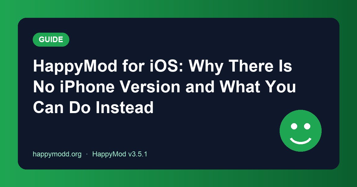 HappyMod for iOS: Why There Is No iPhone Version and What You Can Do Instead