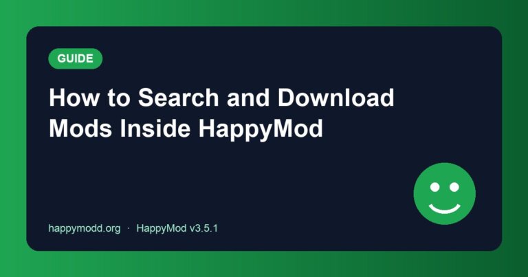 How to Search and Download Mods Inside HappyMod (Beginner Guide)